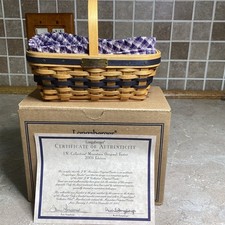 Longaberger Collectors Club JW Miniature EASTER BASKET - Liner, Protecter NEW picture