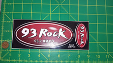 VINTAGE 93 ROCK RADIO STATION Decal Sticker ORIGINAL OLD STOCK picture
