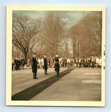 Old Vintage Square Color Photo ARLINGTON NATIONAL CEMETERY VIRGINIA SOLDIERS picture