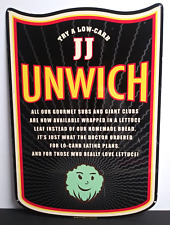 Authentic Jimmy Johns Low Carb Unwich Gourmet Subs Tin Sign 18