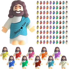 Dileed 100 PCS Little Jesus Figures, Mini Jesus Figurines Bulk, Tiny Jesus Love picture