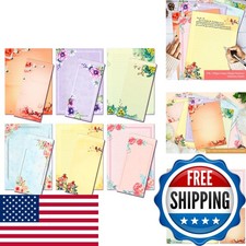 ANZON MORIES 72 Pcs A4 Vintage Floral Stationary Paper And Envelope Set picture