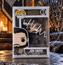Kit Harington Signed Jon Snow #61 Funko Pop Game of Thrones Beckett Witnessed picture