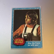 1977 Topps Star Wars Blue Series Card #63 May the Force Be with You picture