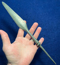 FIne Antique Forged Spear Lance Head Indonesian Philippines Java Tombak picture