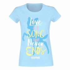 Ladies Bambi Love is a Song Blue Fitted T-Shirt - Womens Disney Tee picture