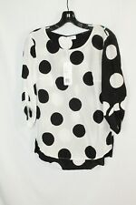 Akris.Punto Black/White Polka Dot Mullberry Silk Blouse/Top #6 $695 picture