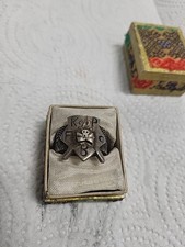 Vintage Knights of Pythias Skull Crossbones King Solomon Ring 8-9 picture