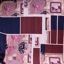 Salvatore Ferragamo authentic pure silk twill fabric Elizabeth print 180x140cm picture