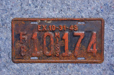 1949 Mississippi TRUCK License Plate picture
