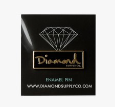 2x Diamond Supply CO. Script Enamel Pin Black & Gold picture