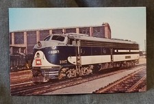 LMH Postcard WABASH Passenger Loco WAB #1007 E8 E8A Decatur IL Yard 1960 picture