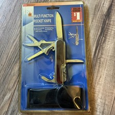 Vintage Multifunction Pocket Knife 18 In One With Case Nwt picture