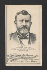 c1880's HD2A Trade Card - Great American Tea Company - President Ulysses S Grant picture