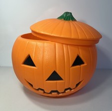 Rare 1991 Union Products Vintage Halloween Pumpkin Blow Mold Removable Lid “15 picture