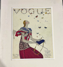 Vogue April 1924 Cover Print Art Deco Butterfly Fashion Wall Art Vintage Style picture