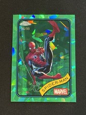 2025 Topps Chrome Marvel Sapphire Spider-Man Green Sapphire /99 #101 picture