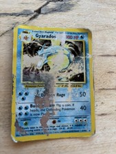 Pokemon TCG Gyarados 6/102 Base Set Holo Rare 100 HP English 1999 picture