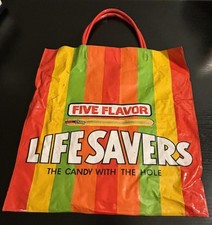 Vintage Lifesaver Candy Promotional Tote Bag With Zipper picture