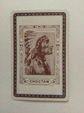(4) Vintage Native American “CHOCTAW” Indian Chief Playing Cards,Brown & Bigelow picture
