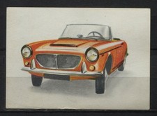 Fiat 1200 Cabriolet 1962 Vintage 1960s Dutch Trading Card No. 92 picture