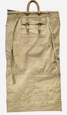 WWI WW1 Officer Canvas Garment Bag Leather Handle & 1904 Buckle Inspector Stamp picture