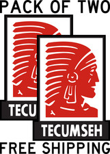 TWO PACK TECUMSEH ENGINE LAWNMOWER CHAINSAW DECAL STICKER CAR TRUCK  picture