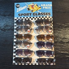 Rare Vintage Grand Prix Sport Glasses Display with  All Originals aviator picture