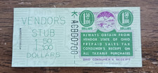 Vintage Ohio consumer's Receipt Stamp vendor's stub 1.50 picture