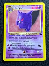 Gengar 20/62 Pokemon Card 1999 Fossil Set Vintage WOTC Non Holo Rare VLP picture