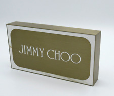 JIMMY CHOO Advertising Display Block Sign Goldtone Metal Faux Marble picture