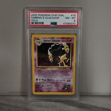 2000 Pokémon Gym Challenge Sabrina’s Alakazam Holo #16 Auth 47084070 picture