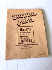 RARE Vintage Harrah's Automobile Collection Surplus Parts Catalog Original picture