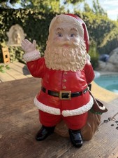 Vintage 1973 Duncan Ceramics.  Santa Waving.  10 Inches picture