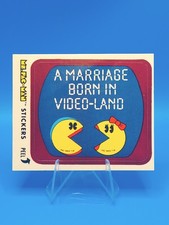 1981 Ms. Pac-Man Fleer Sticker Card Pac-man Trademark Error Rare #19 Video Land picture