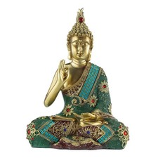 SINT Buddha Statue Figurine for Home Decor Zen Sitting Meditating Sculpture B... picture