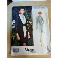 UNCUT Karl Lagerfeld Vogue 2937 Dress Pattern Size 12-16 Multi 90s Designer Chic picture