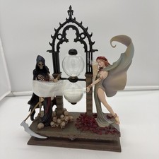 Rare Franklin Mint Sands Of Destiny Hourglass Goth Skulls Death Beauty Scythe picture