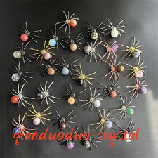 Mix Natural Quartz Carved Crystal Ball Spider Skull Reiki Decor Wholesale 50pcs picture