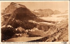 1920s RPPC Grinnell Lake and Glacier Glacier National Park Hileman Postcard picture
