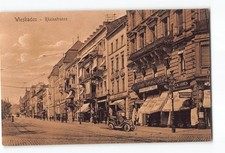 Wiesbaden Germany Postcard 1907-1915 Street Scene Store Fronts picture