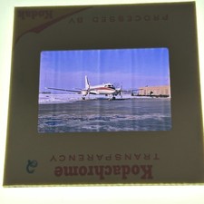 Vtg 1960s Original 35mm Color Slide Kodachrome Grumman Gulfstream Propjet CID 2 picture