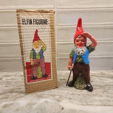 Vintage NASCO Japan Elfin Gnome Hammer Figurine 10