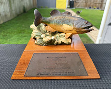 1965 National Wildlife Federation Water Conservation Award Bass Plaque picture
