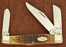CASE XX USA 3 DOT 1987 BROWN JIGGED BONE JUMBO STOCKMAN KNIFE 6375 CV (36697) picture