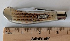 Case XX Small Saddlehorn Knife 2019 Burnt Pocket Worn Bone Bose Design AAA+ NR picture