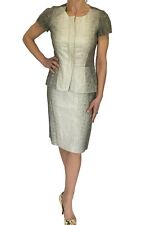 Narciso Rodriguez Silk Blend Ombre Tweed Runway Short Sleeve Skirt Suit Set 40 4 picture