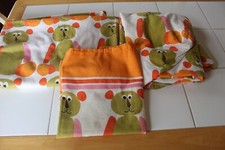 VTG 60'S MID CENTURY PACIFIC USA SCUDA BEAR TWIN SHEET SET FITTED FLAT PILLOWCAS picture