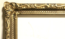 SUPERB ANTIQUE FITS 9 X 12 FRENCH BAROQUE PICTURE FRAME ORNATE WOOD GOLD GILT picture