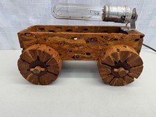 Vintage Cholla Wood Cactus 1950’s Western Wagon Lamp Handmade picture